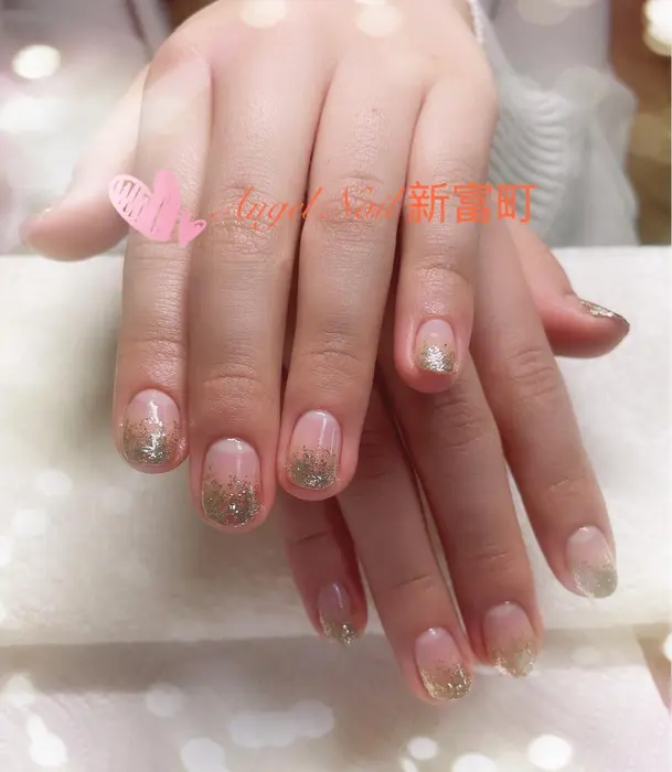 当店のワンカラーorラメグラデーションジェルネイルコースです Angel Nail所属 Angel Nail エンジェル ネイルのネイルデザイン ミニモ