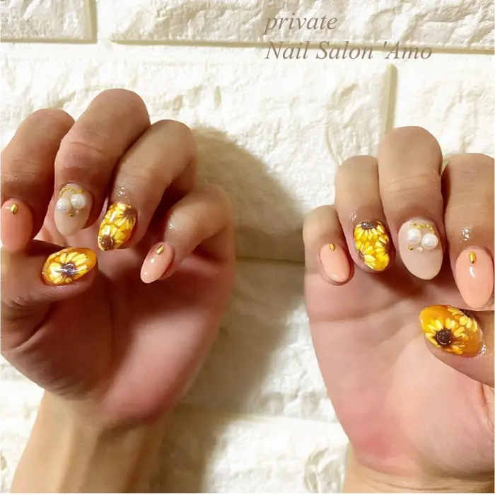 堺市ネイル 激安ネイル 堺市ネイルサロン Newnail Nail Autumnnail Privatenailsalon A Mo所属 Hibikio Manaeのネイルデザイン ミニモ