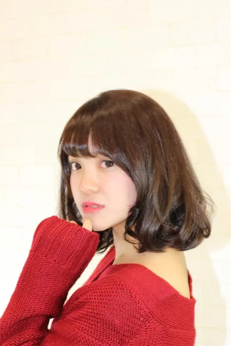 大人気のミディアムショートボブです パーマかけても お手入れ楽々です 特にハネたり 伸ばし Loaol大垣店所属 稲垣 旭のヘアカタログ ミニモ
