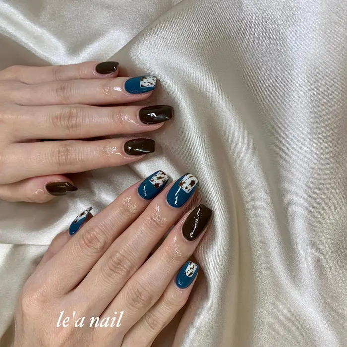 秋ネイルデザイン 秋ネイル アニマル柄 アニマル アニマルネイル ニュアンス ニュアン Beauty Salon Lea所属 Beauty Salon Leaのエステ リラクカタログ ミニモ