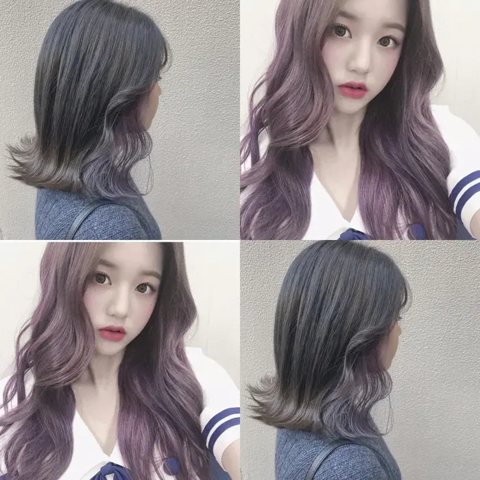 Izone ウォニョン Inner Blue Lavender Fosta所属 韓国スタイル Shionのヘアカタログ ミニモ