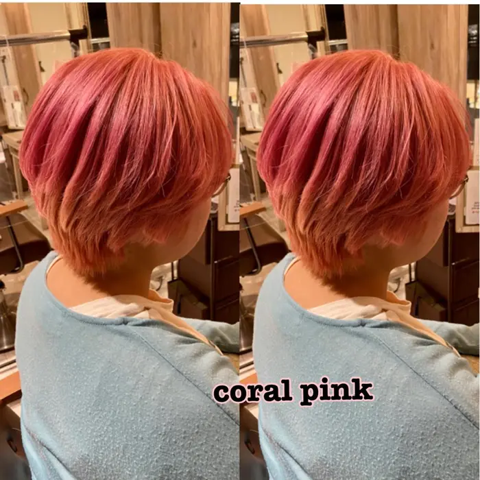 派手髪が好きな方にオススメ ピンクとオレンジをミックスしたコーラルピンクです Mode K S調布店所属 髪質改善 メンズ吉田貴一のヘアカタログ ミニモ