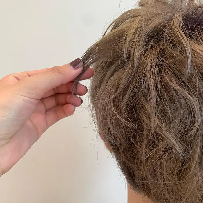 ミルクティーベージュ ベースが14トーン以上の方でした 色落ちは白っぽくなるように Kotona所属 石塚 優希乃のヘアカタログ ミニモ