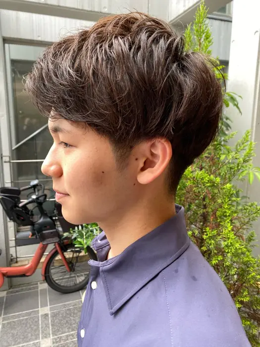 ハーフアップバングショート 吉祥寺 美容室 Feel所属 千葉怜寿 メンズパーマ のヘアカタログ ミニモ