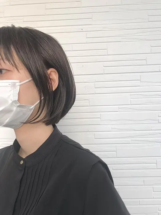 シンプルにおさまるミニボブがかわいい 乾かすだけでちゅるんとまとまります Nomad ノマド 所属 島田 彩 のヘアカタログ ミニモ