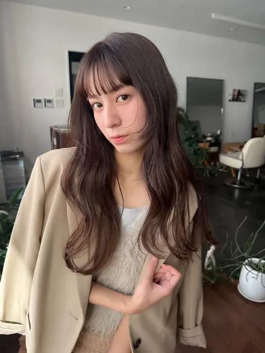 ロングヘアにもデザインレイヤー