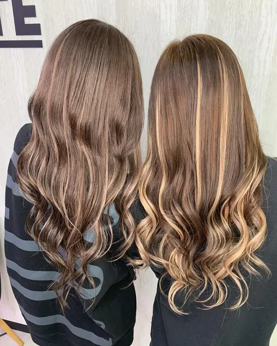 カラーエクステお友達と2人で エクステ シールエクステ リルフェ White所属 White浜松店 Maho のヘアカタログ ミニモ