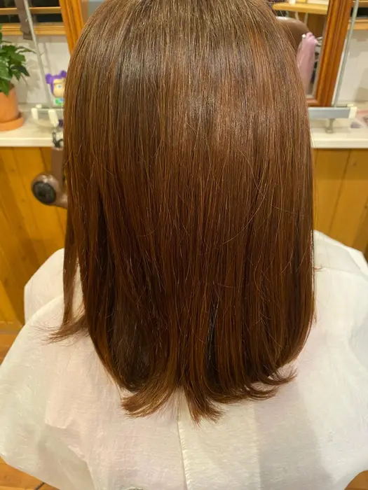 オレンジ系のファッションカラー テトラヘアー所属 森田 史子のヘアカタログ ミニモ