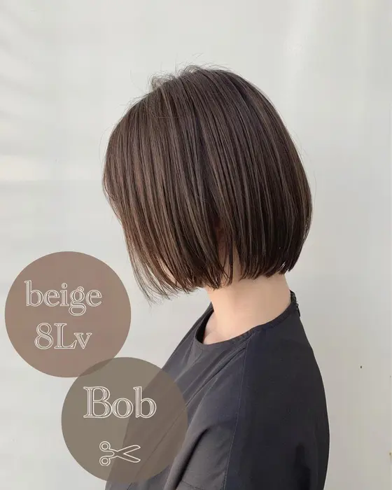 Style ぱつっとbob 重たすぎない大人なカジュアルな雰囲気 Colo Zina 福岡天神 所属 フクイタカヒロ ボブ 艶髪 のヘアカタログ ミニモ