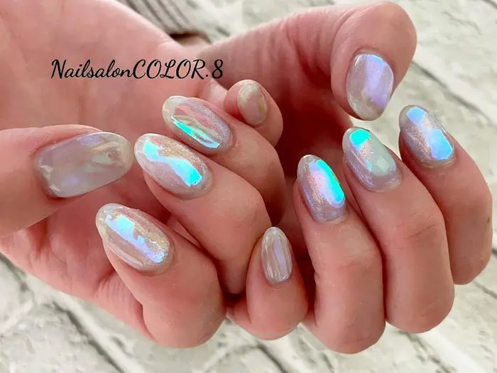 うるうるネイル 氷ネイル ネイルサロンcolor 8所属 工藤 萌莉のネイルデザイン ミニモ