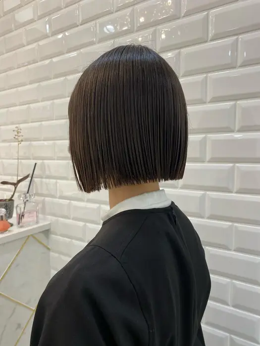 パツッとボブストレートパーマで楽チンボブ Lilme所属 原田 亜希子のヘアカタログ ミニモ