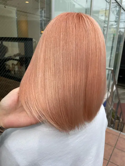 ブリーチ必須のアプリコットオレンジ ピンク 透明感のある淡いカラーを出すにはブリーチベースが大切です Rollen所属 Aimi 韓国風 艶カラー ハイトーンのヘアカタログ ミニモ ブリーチ必須のアプリコットオレンジ ピンク 透明感のある淡いカラーを出すにはブリーチベースが大切です Rollen所属 Aimi 韓国風 艶カラー ハイトーンのヘアカタログ ミニモ