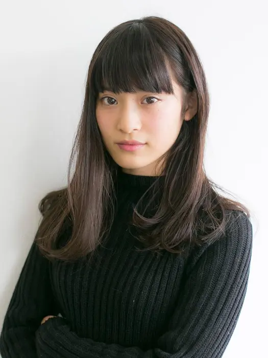 大人なミディアムのワンレングススタイル 人気のラベンダーアッシュカラー イルミナカラーだから Sun所属 杉本 佳奈のヘアカタログ ミニモ