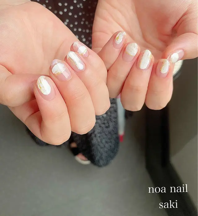 お爪に優しいparaジェル使用 ドライケア込み カウンセリング ネイルケア 丁寧に行っていきます Noa Nail所属 Nailist Sakiの ネイルデザイン ミニモ