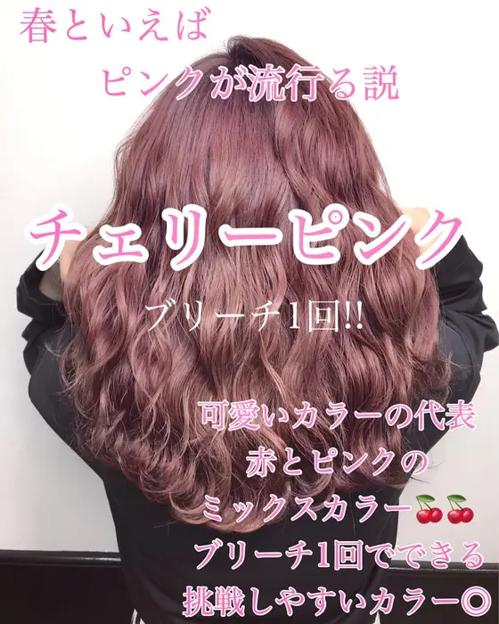 ブリーチ1回 チェリーピンク Aizu 渋沢店所属 柔らかカラー Hirotoのヘアカタログ ミニモ ブリーチ1回 チェリーピンク Aizu 渋沢店所属 柔らかカラー Hirotoのヘアカタログ ミニモ