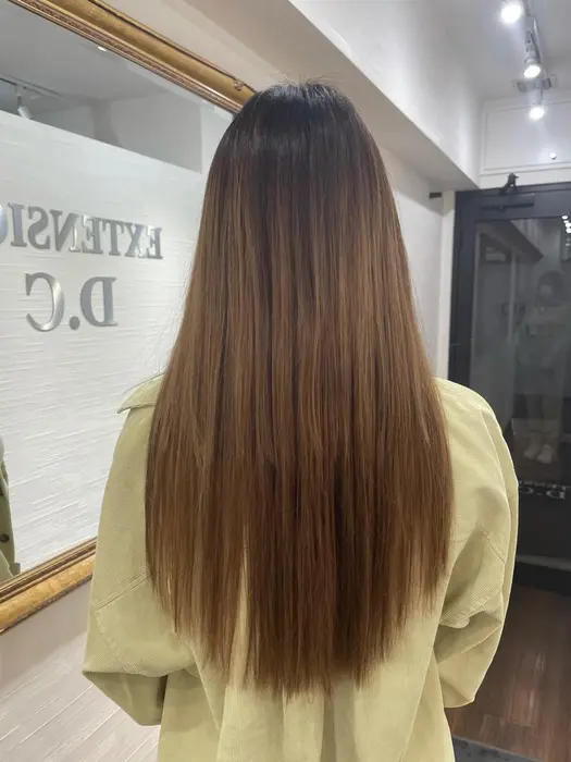 ミディアムヘアからロングヘアに ミディアムボススタイルを シールエクステ80枚と馴染 Extension D C所属 エリア最安値エクステ D C きょうかのヘアカタログ ミニモ