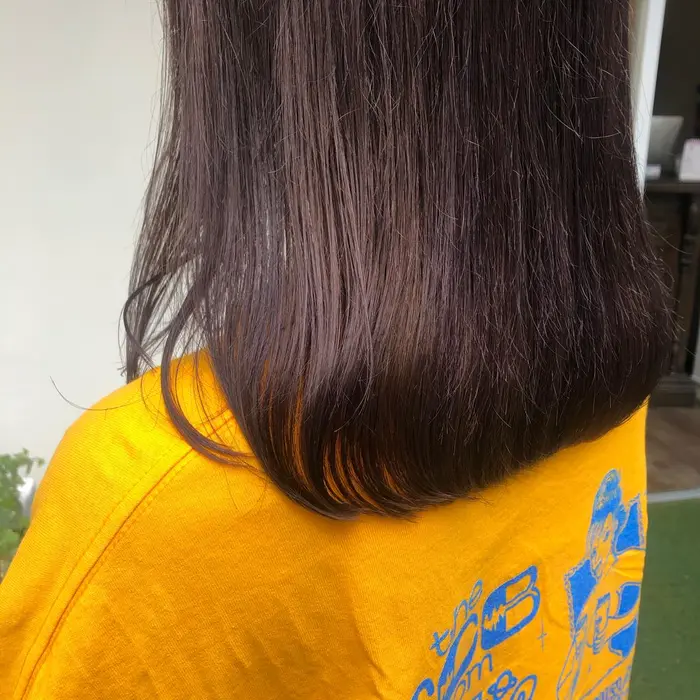 プツッとラインの残ったシルエットに 暖色系カラーでオシャレさんの仲間入り Myrtille By Curacion所属 カラー支持率ｎｏ 1 奈良山みずき のヘアカタログ ミニモ