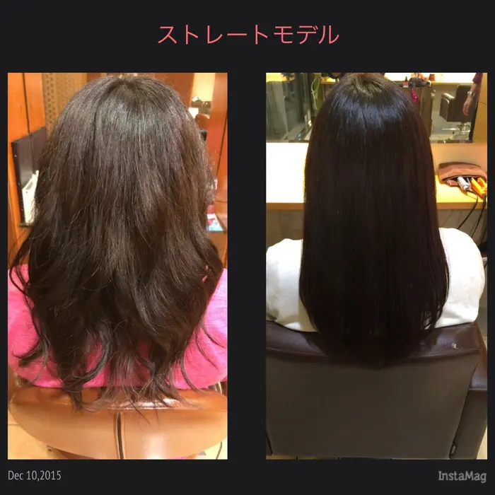 くせ毛と多毛な方は縮毛矯正でボリュームダウン 綺麗なストレートは女性らしさをより演出してくれますね Bab By Neolive所属 鈴木 純のヘアカタログ ミニモ