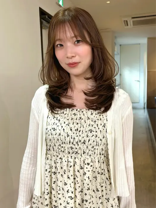 たぷっと重めlayer
結べる長さでもたっぷりレイヤーをいれて
ワンカールで...