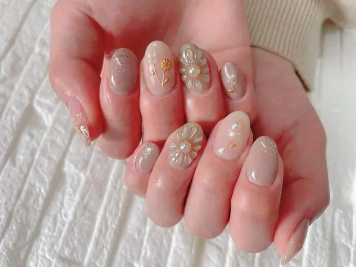 浅草着物レンタル ネイル虹所属 ネイル虹 のネイルデザイン ミニモ