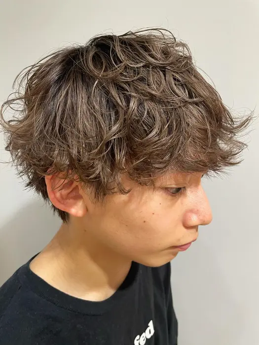 メンズ メンズパーマ カット パーマ ハンサムショート Jeno所属 ボブパーマ ボブ 小松磨穂のヘアカタログ ミニモ
