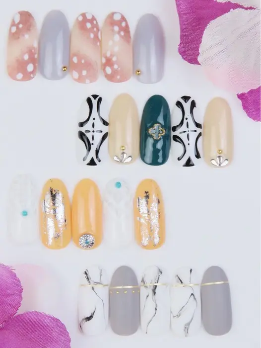 シンプル定額コース 定額チップ見本から ネイルグランディール所属 Nail Grandirのネイルデザイン ミニモ