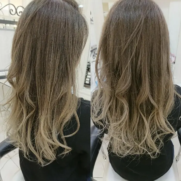 グラデーション ハイライト ローライト ダブルカラー イルミナカラー 全部のせの外国人風カラー こ Ash 十日市場所属 引地 達也 のヘアカタログ ミニモ