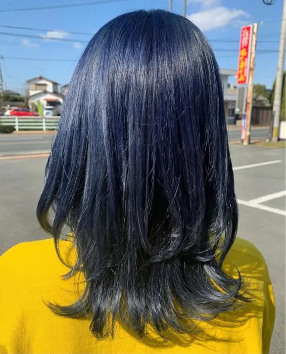 外ハネ ブルー Ark Hair Dai所属 岡本 あさひのヘアカタログ ミニモ