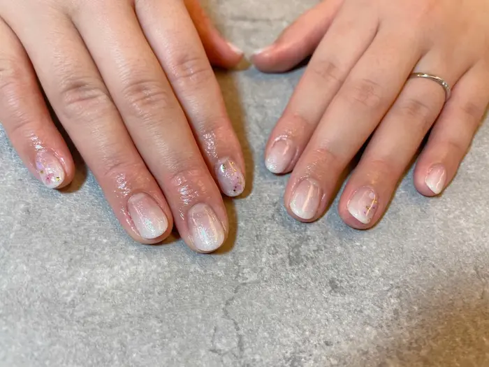 ナチュラルネイル グラデーションネイル 春ネイル Fastnail Plus 大宮店所属 Fastnail Plus 大宮店のネイルデザイン ミニモ