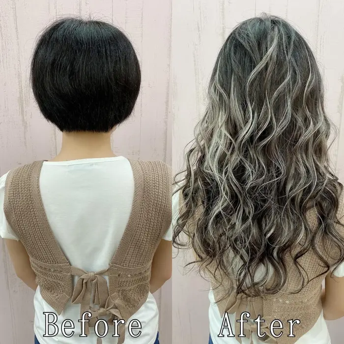 黒髪からとにかく派手に とのことでしたので全体的にハイライトを入れて派手目に仕上げました Ar あるじゃんすー広島店所属 あるじゃんすー 広島店のヘアカタログ ミニモ