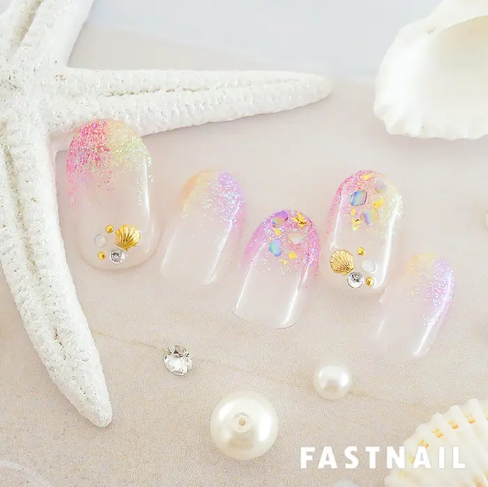 Summer Nail 写真番号 6 600 税込 Fastnail町田店 ファストネイル 所属 Fastnail 町田 東急ツインズ店のネイルデザイン ミニモ
