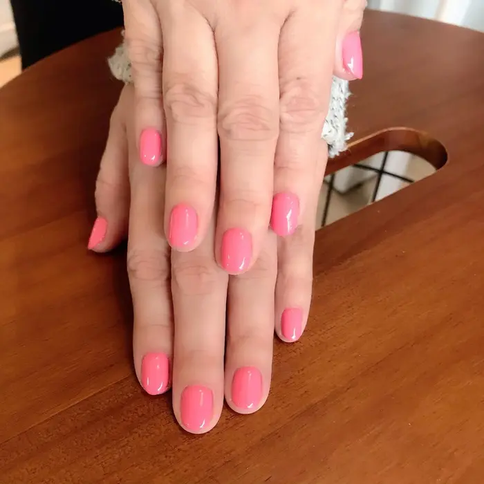 ショートネイル 春ネイル ワンカラー ピンクネイル ピンク Pink 3 熊本 大江 3 Sun Salon所属 濱野 茜のネイル デザイン ミニモ