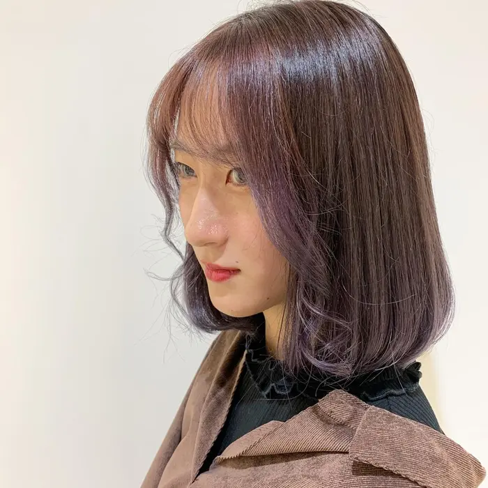 顔周りだけラベンダーで垢抜けカラー N Sol Hair Dressia赤羽店所属 笠原 葵のヘアカタログ ミニモ