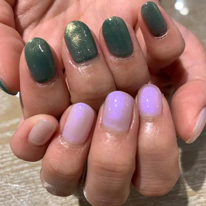 ワンカラー 4500円 オフ込 フットは別途料金 カラー 配置の変更 ライフスタイルに合わせて Pairing Nail Eyelash所属 Pairing Sa Yaのネイルデザイン ミニモ