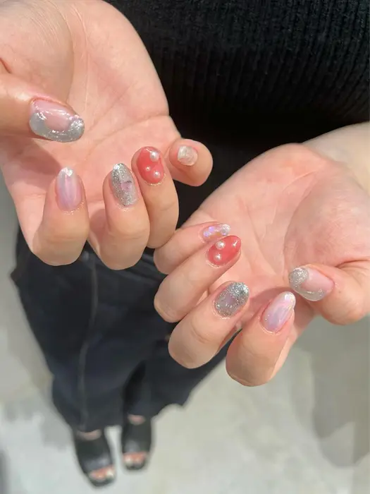 Select Courseからご希望の女の子ネイルちゃんとニュアンスデザインも入ってます Lunon所属 Lunon ネイルのネイル デザイン ミニモ