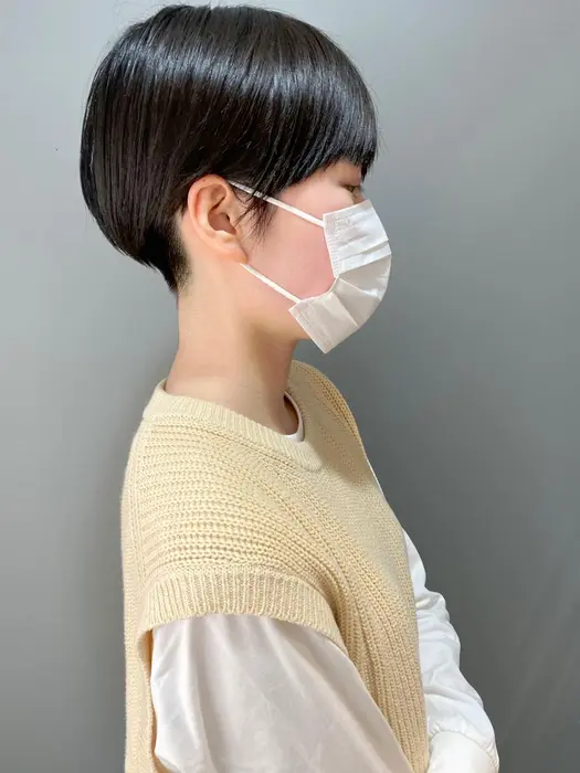 直毛さんでもアイロンなしで なマッシュショートです めんどくさがりやさん 時間がない方におすすめの モリオフロムロンドン所属 クール可愛いショート 池袋 菅原のヘアカタログ ミニモ