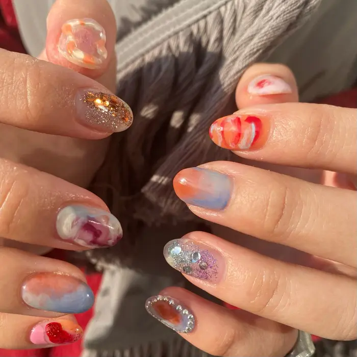 Dress Nail Eyelash 三国店所属 まつおか ありさのネイルデザイン ミニモ