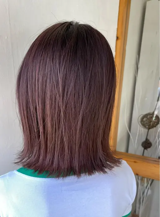 暗めのピンクベージュです 職場で明るい色がngでも色味で楽しめるのでオススメです Fuuga所属 笠間 かなのヘアカタログ ミニモ