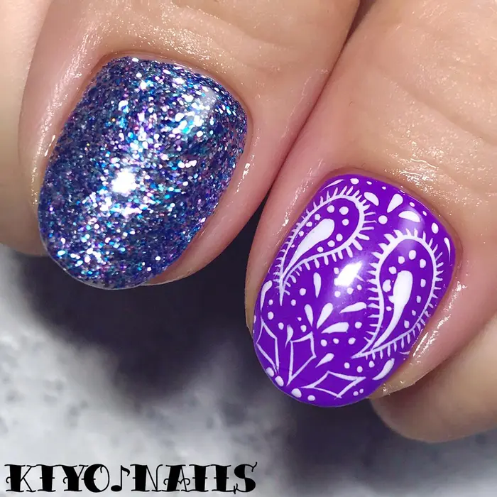 春夏おすすめのペイズリー柄 お好きなカラーでお試しください U Kiyo Nails所属 横浜個性派ネイル Kiyoのネイル デザイン ミニモ