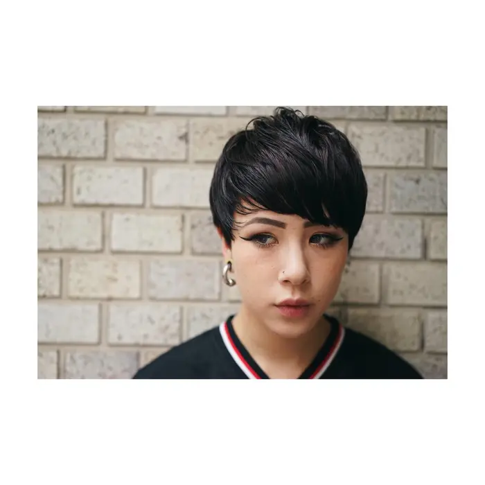 重ためのベリーショート 刈り上げないくらいの長さでサイド バックはスッキリ 前髪とトップは重めに カ ニドデメノス所属 服部 光のヘアカタログ ミニモ