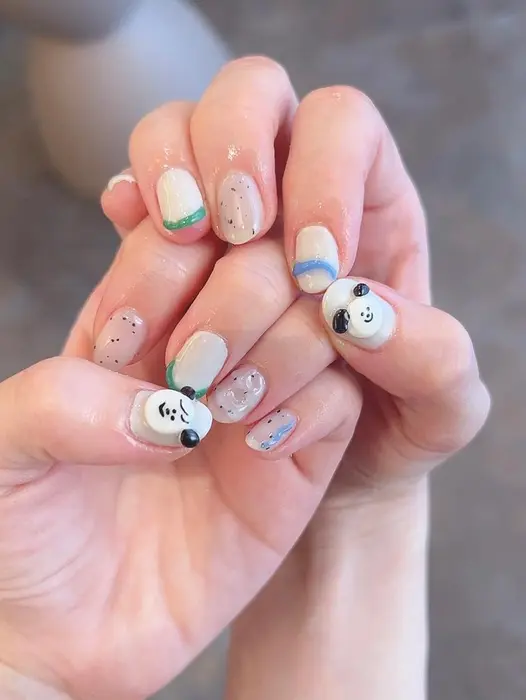 お持ち込みデザインです ネイルサロン カナン所属 深爪矯正サロン Canaanのネイルデザイン ミニモ