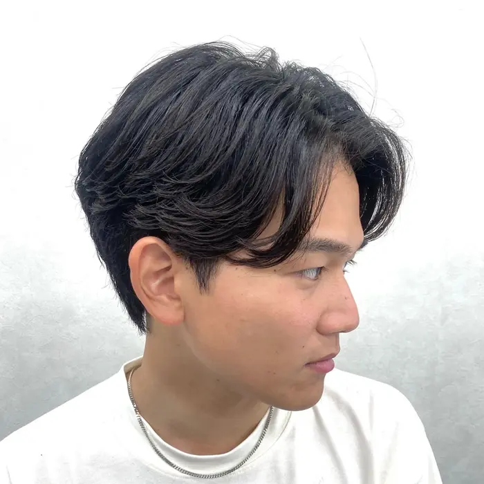 刈り上げないセンターパート