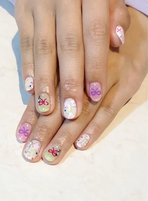 梅ネイル ひな祭り ぼんぼり Prima Lianail 所属 加藤 直子のネイルデザイン ミニモ