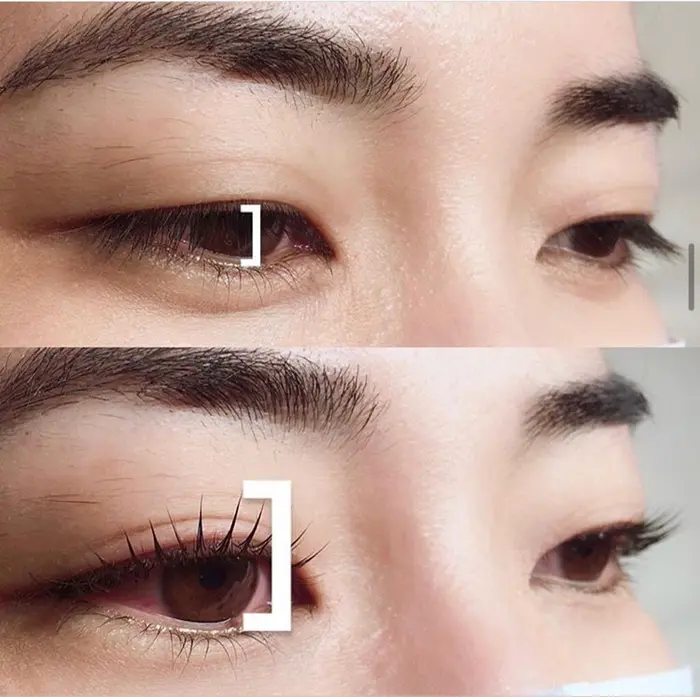 睫毛が根元からグっと上がっていると 目 と認識される幅がこんなにも違います 二重の線がハッキ Novembers Lash ヘアサロンnico内 所属 斎藤 由美子のマツエクデザイン ミニモ