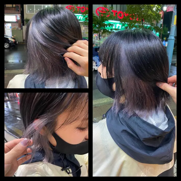 ラベンダーグレー インナーカラー Zest Bis所属 Zest Bis よっちのヘアカタログ ミニモ