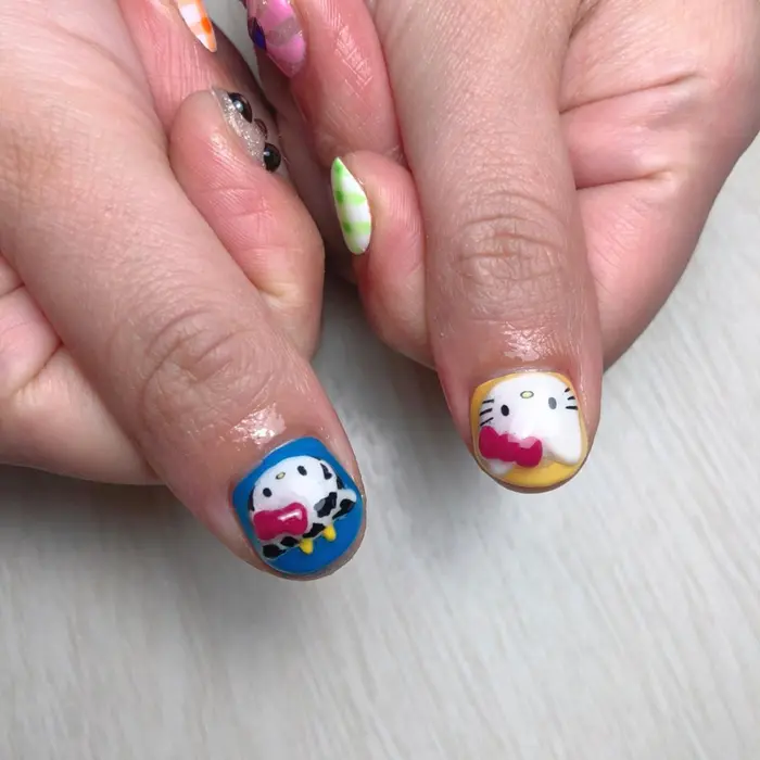 キャラクターネイル 3dパーツは 事前にお問い合わせくださいませ Raviy 大阪店所属 Miyabi のネイルデザイン ミニモ