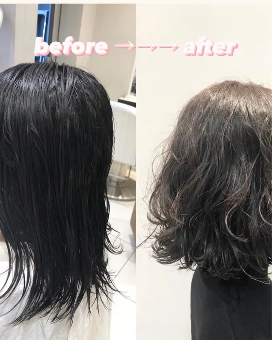 イメチェンばっさりカット グレージュカラー くりんとパーマヘア Neolive Ginza 銀座店 ヘア 所属 ニュアンスパーマ おおや ともみのヘアカタログ ミニモ