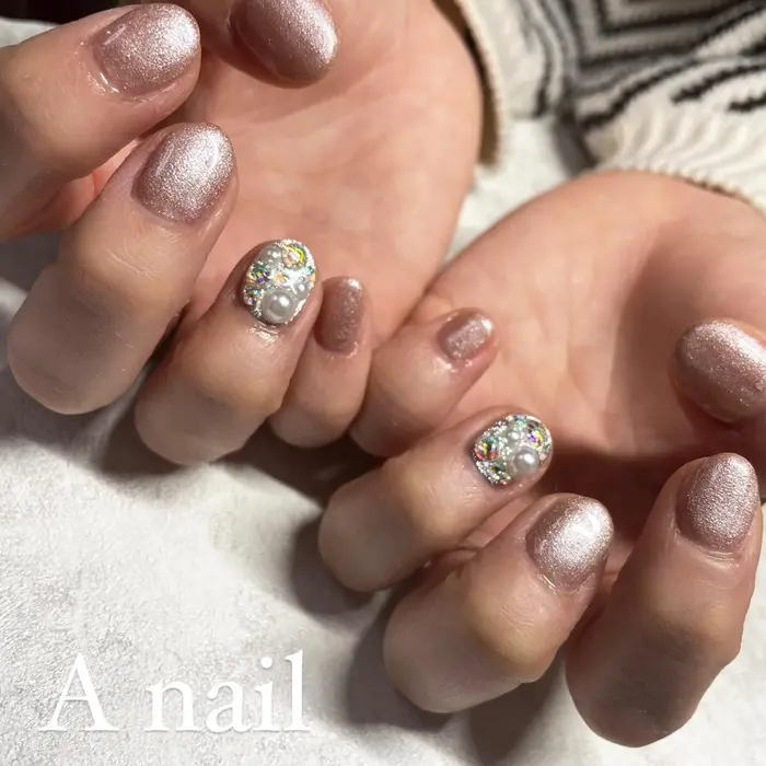 有難う御座いました ネイル ネイルデザイン ネイルアート ショートネイル ピンクネイル Anail所属 A Nailのネイルデザイン ミニモ