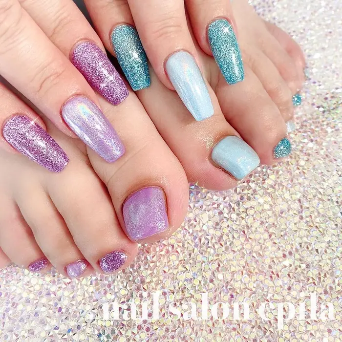 Nail Gel Rubycell Gelnail 持ち込みデザイン ロングネイル ア Nail Salon Epila所属 Epila キラキラネイル専門店のネイルデザイン ミニモ