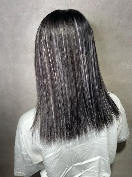 コンサバ メッシュ シルバーカラー Selenehair大阪所属 Selenehair 大阪店店長kawaiのヘア カタログ ミニモ